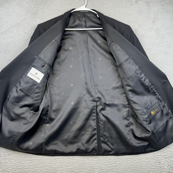 Pierre Balmain Blazer Mens 44‎ Black Wool Single Breasted Tuxedo Jacket Formal - Picture 7 of 16